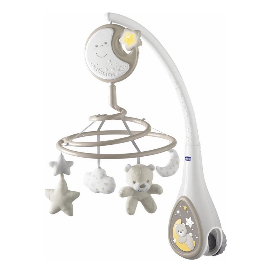 Chicco - Móvil de cuna con melodía 3en1 NEXT2DREAMS 3xAA gris