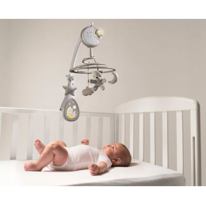 Chicco - Móvil de cuna con melodía 3en1 NEXT2DREAMS 3xAA gris
