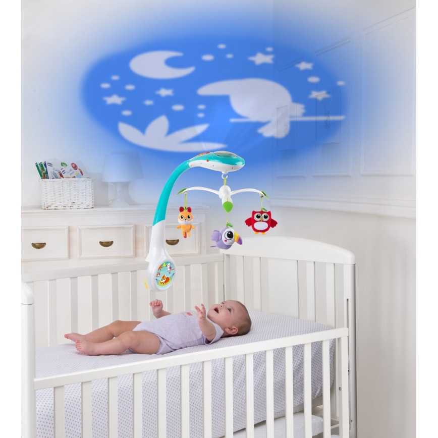 Chicco - Móvil de cuna con proyector MAGIC FOREST 3xAA