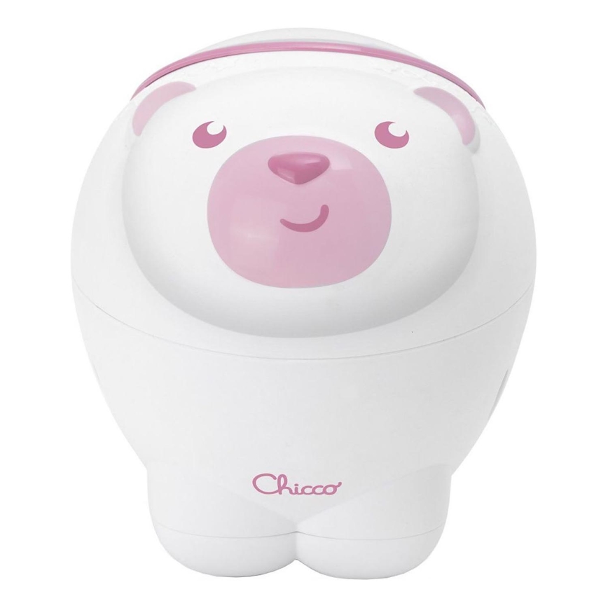 Chicco - Proyector infantil 2en1 POLAR BEAR 3xAA rosa