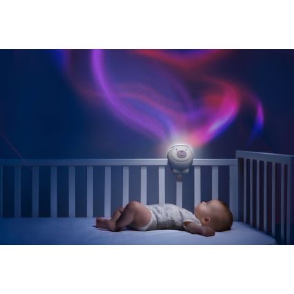 Chicco - Proyector infantil 2en1 POLAR BEAR 3xAA rosa
