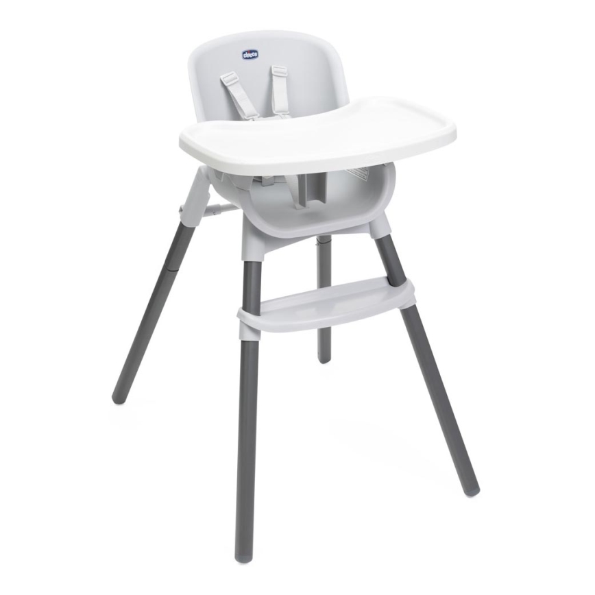Chicco - Silla de comedor para niños ZEST 3en1 blanco/gris