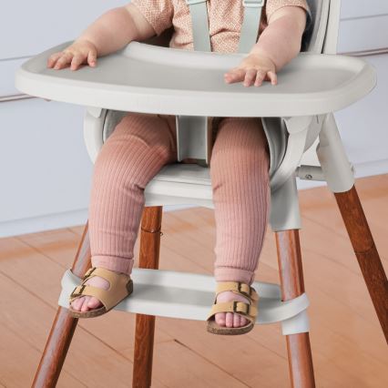 Chicco - Silla de comedor para niños ZEST 3en1 blanco/gris