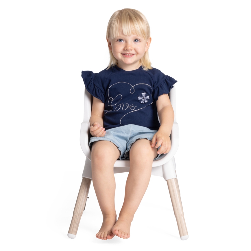 Chicco - Silla de comedor para niños ZEST 3en1 blanco/gris