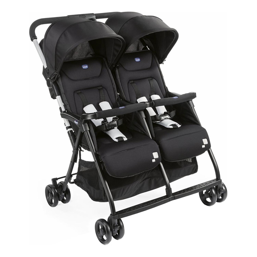 Chicco - Silla de paseo para gemelos OHLALA TWIN Black Noche negro