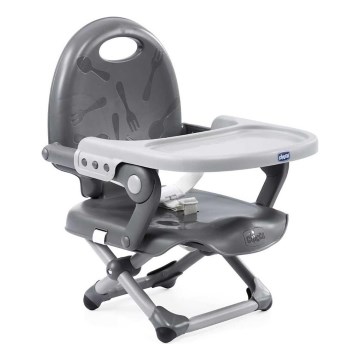 Chicco - Silla elevadora portátil para niños POCKET SNACK gris