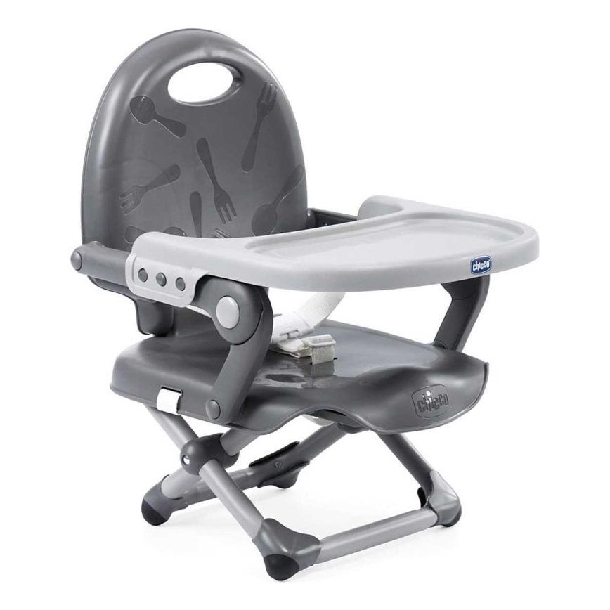 Chicco - Silla elevadora portátil para niños POCKET SNACK gris