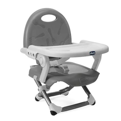 Chicco - Silla elevadora portátil para niños POCKET SNACK gris