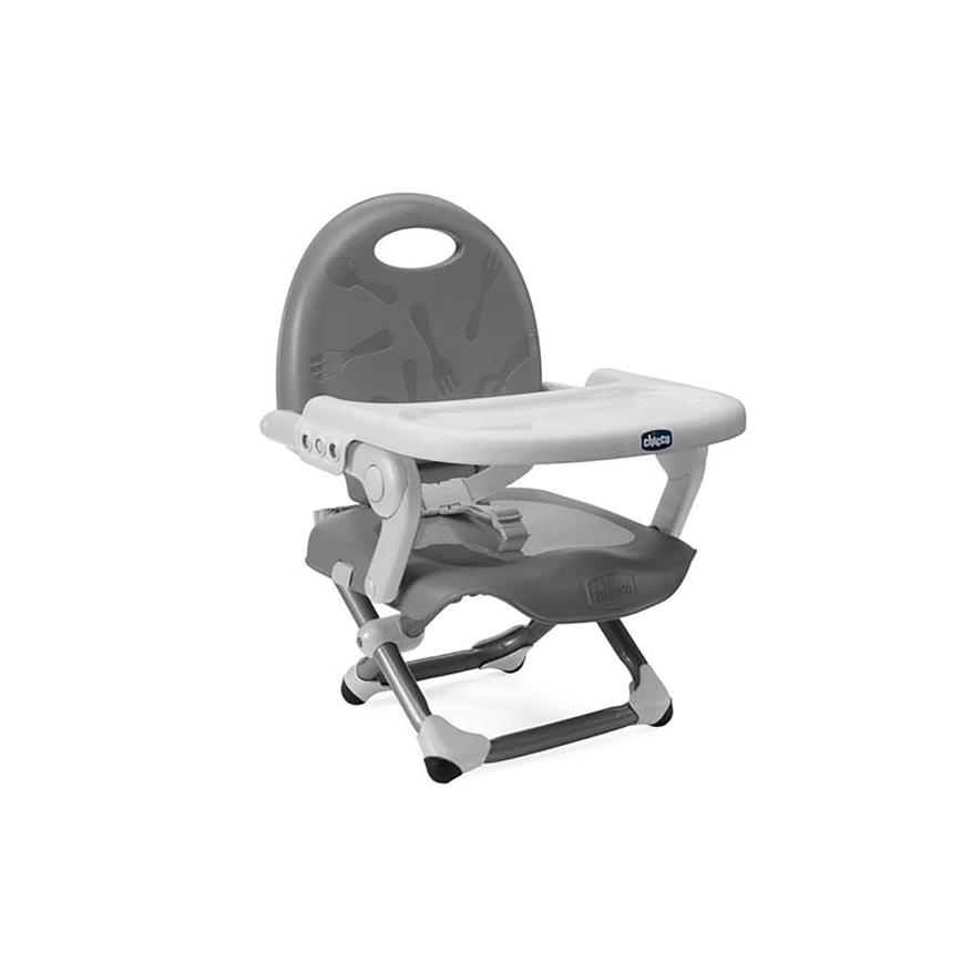 Chicco - Silla elevadora portátil para niños POCKET SNACK gris