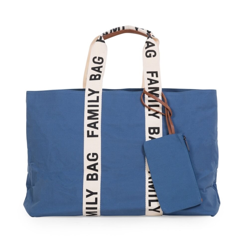 Childhome - Bolsa de viaje FAMILY BAG CANVAS azul