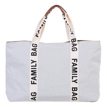 Childhome - Bolsa de viaje FAMILY BAG CANVAS blanco