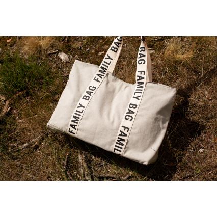 Childhome - Bolsa de viaje FAMILY BAG CANVAS blanco