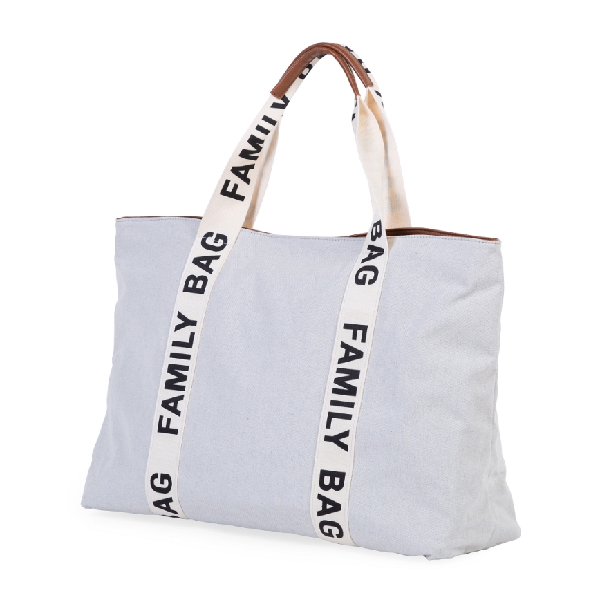 Childhome - Bolsa de viaje FAMILY BAG CANVAS blanco