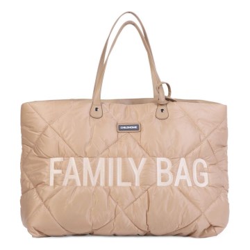 Childhome - Bolsa de viaje FAMILY BAG PUFFERED color crema