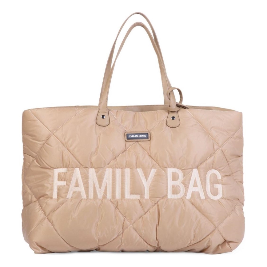 Childhome - Bolsa de viaje FAMILY BAG PUFFERED color crema