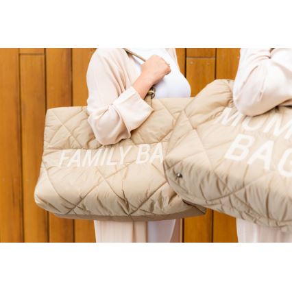 Childhome - Bolsa de viaje FAMILY BAG PUFFERED color crema
