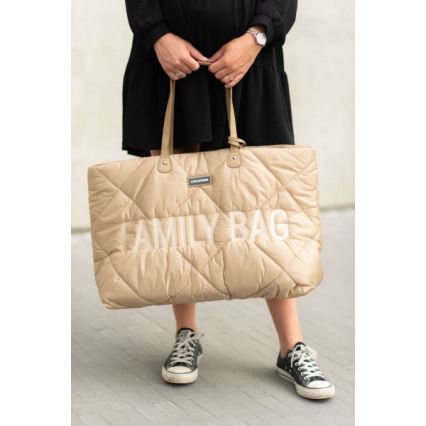 Childhome - Bolsa de viaje FAMILY BAG PUFFERED color crema