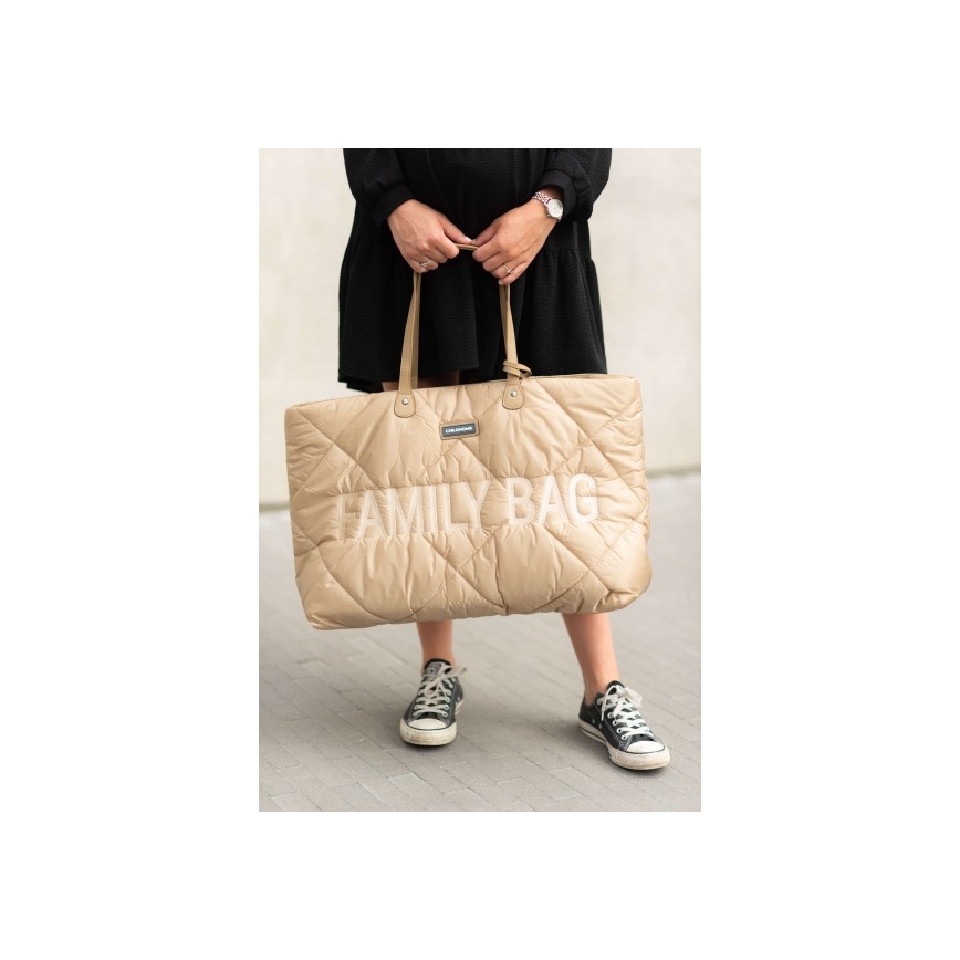 Childhome - Bolsa de viaje FAMILY BAG PUFFERED color crema