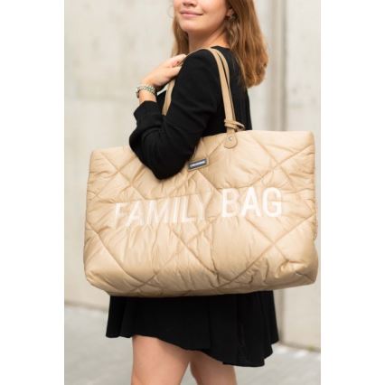 Childhome - Bolsa de viaje FAMILY BAG PUFFERED color crema