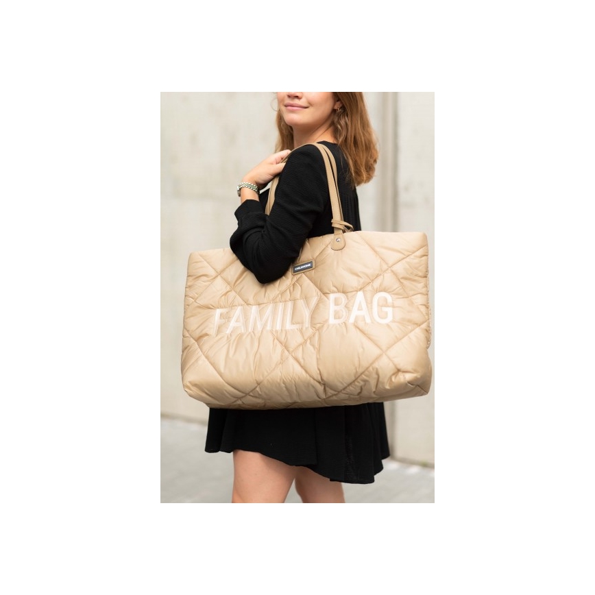 Childhome - Bolsa de viaje FAMILY BAG PUFFERED color crema
