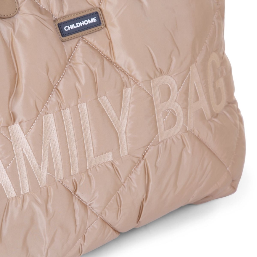 Childhome - Bolsa de viaje FAMILY BAG PUFFERED color crema