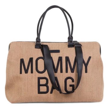 Childhome - Bolso cambiador MOMMY BAG RAFFIA LOOK beige