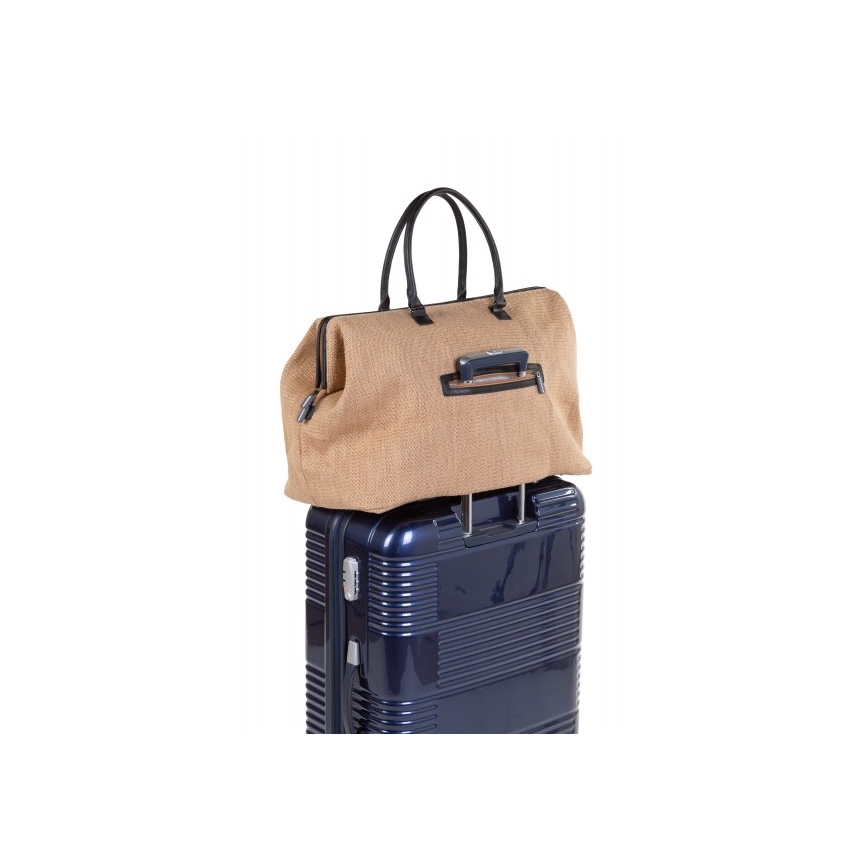 Childhome - Bolso cambiador MOMMY BAG RAFFIA LOOK beige