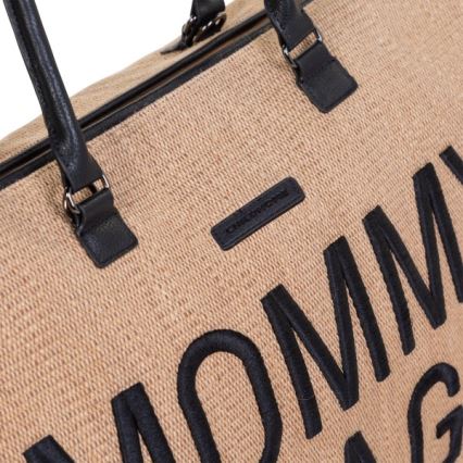 Childhome - Bolso cambiador MOMMY BAG RAFFIA LOOK beige