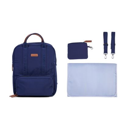 Childhome - Mochila de Pañales para Bebé FAMILY CLUB azul