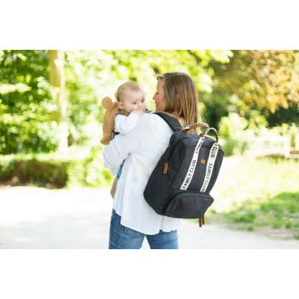 Childhome - Mochila de Pañales para Bebé FAMILY CLUB negro