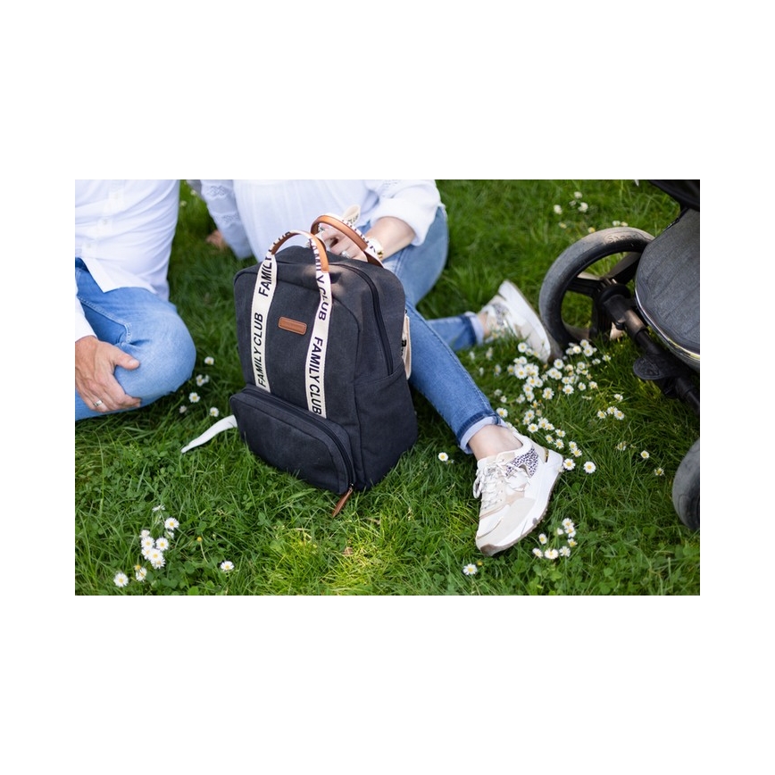 Childhome - Mochila de Pañales para Bebé FAMILY CLUB negro