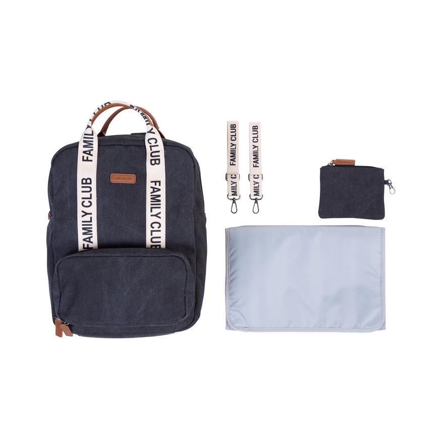 Childhome - Mochila de Pañales para Bebé FAMILY CLUB negro