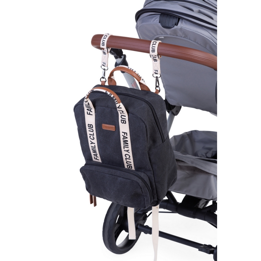 Childhome - Mochila de Pañales para Bebé FAMILY CLUB negro