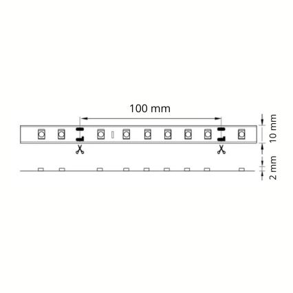 Cinta LED baño 5m 28W/12V IP65 3000K