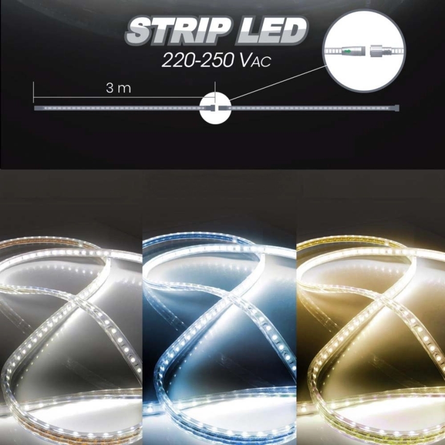 Cinta LED EASY CONNECT LED/14,4W/230V 3m IP67 azul