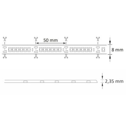 Cinta LED exterior 3m LED/23W/24V/230V 4000K IP65