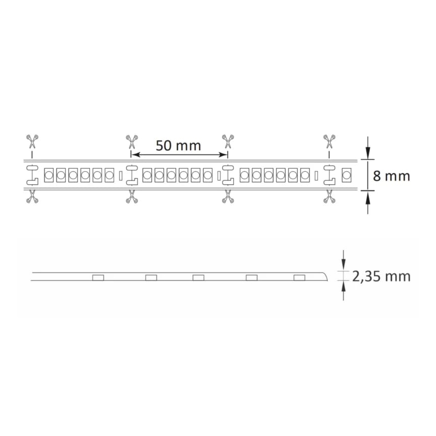 Cinta LED exterior 3m LED/23W/24V/230V 4000K IP65