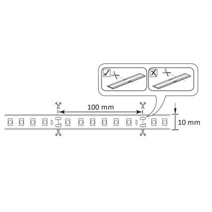 Cinta LED RGBW regulable para exteriores 5m LED/24W/12V IP65