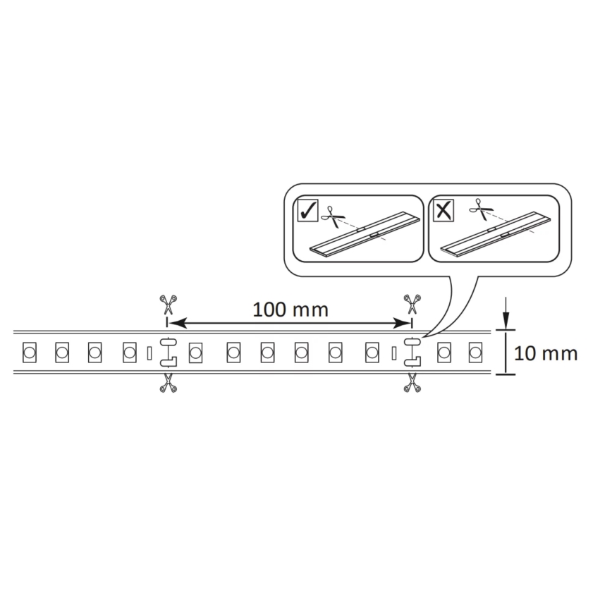 Cinta LED RGBW regulable para exteriores 5m LED/24W/12V IP65