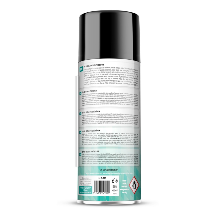 CLEAN IT CL-102 - Gas comprimido para la limpieza de dispositivos electrónicos 400 mm