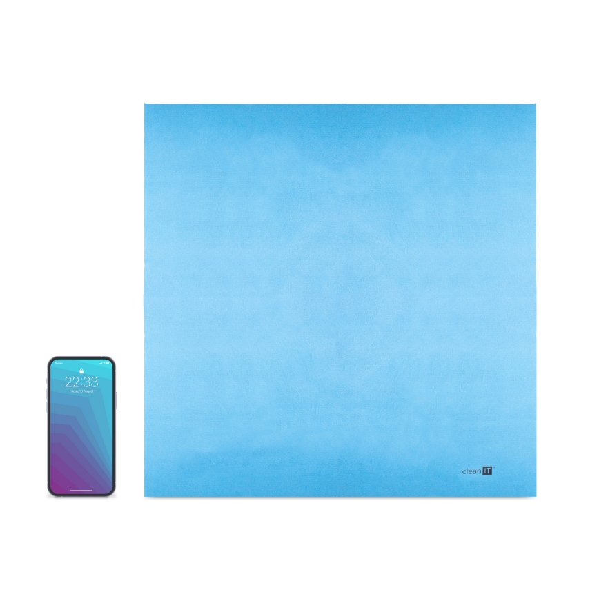 CLEAN IT CL-700 - Paño de limpieza de microfibra 40x42 cm azul