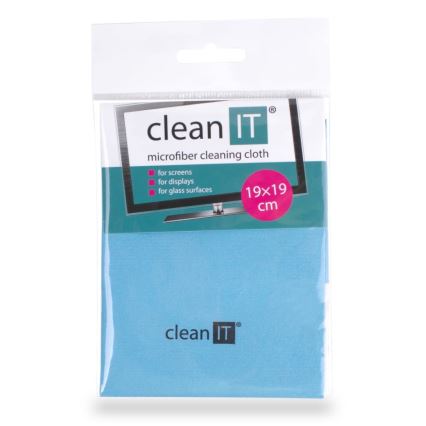 CLEAN IT CL-710 - Paño de limpieza de microfibra 19x19 cm azul