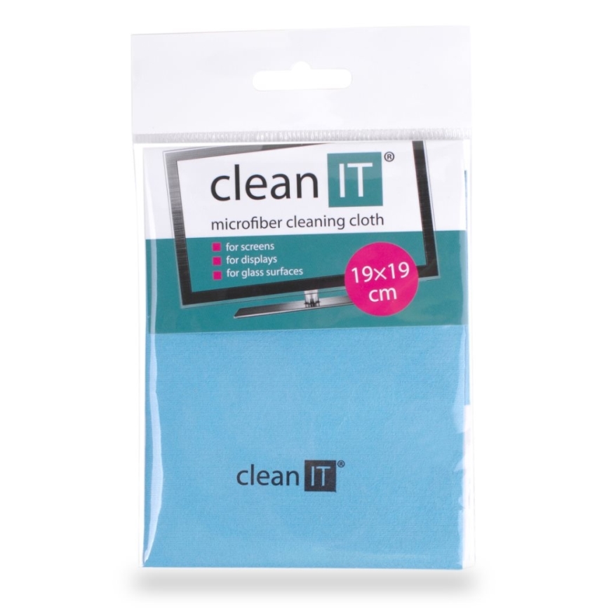 CLEAN IT CL-710 - Paño de limpieza de microfibra 19x19 cm azul