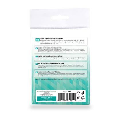 CLEAN IT CL-710 - Paño de limpieza de microfibra 19x19 cm azul