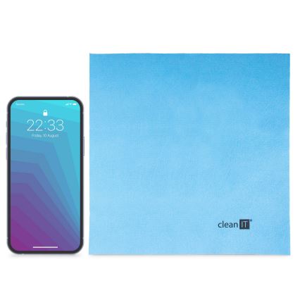 CLEAN IT CL-710 - Paño de limpieza de microfibra 19x19 cm azul