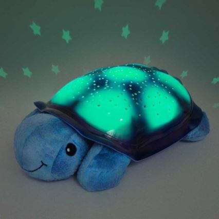 Cloud B - Lámpara de noche infantil con proyector 3xAA tortuga azul