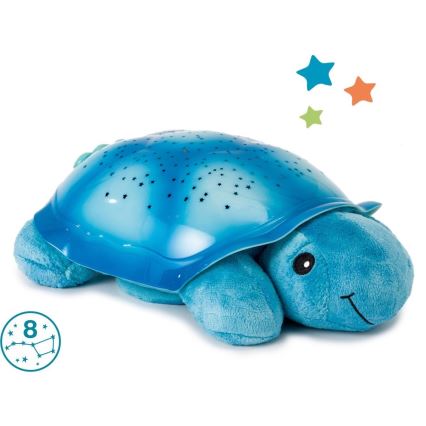 Cloud B - Lámpara de noche infantil con proyector 3xAA tortuga azul