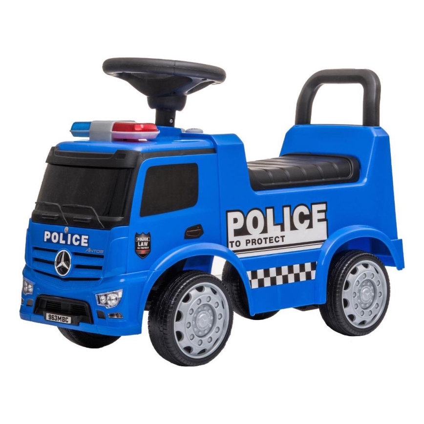 Coche de empuje Mercedes Coche de policía azul