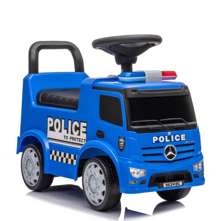 Coche de empuje Mercedes Coche de policía azul