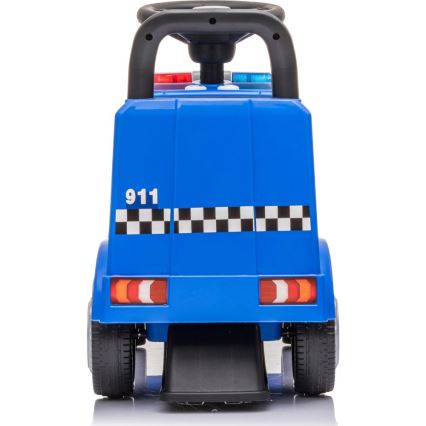 Coche de empuje Mercedes Coche de policía azul